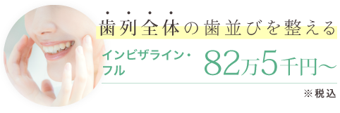 歯列全体の歯並びを整える